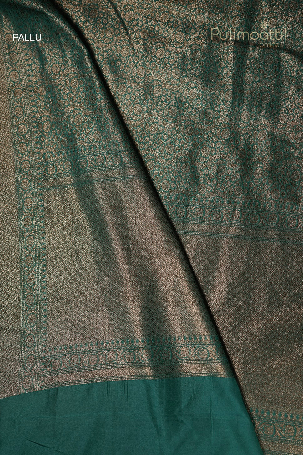 Peacock Green Colour Kattan Saree