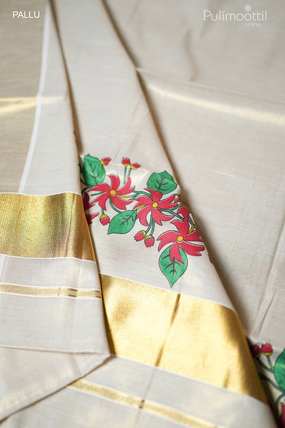 Kerala Traditional Golden Tissue Set Saree