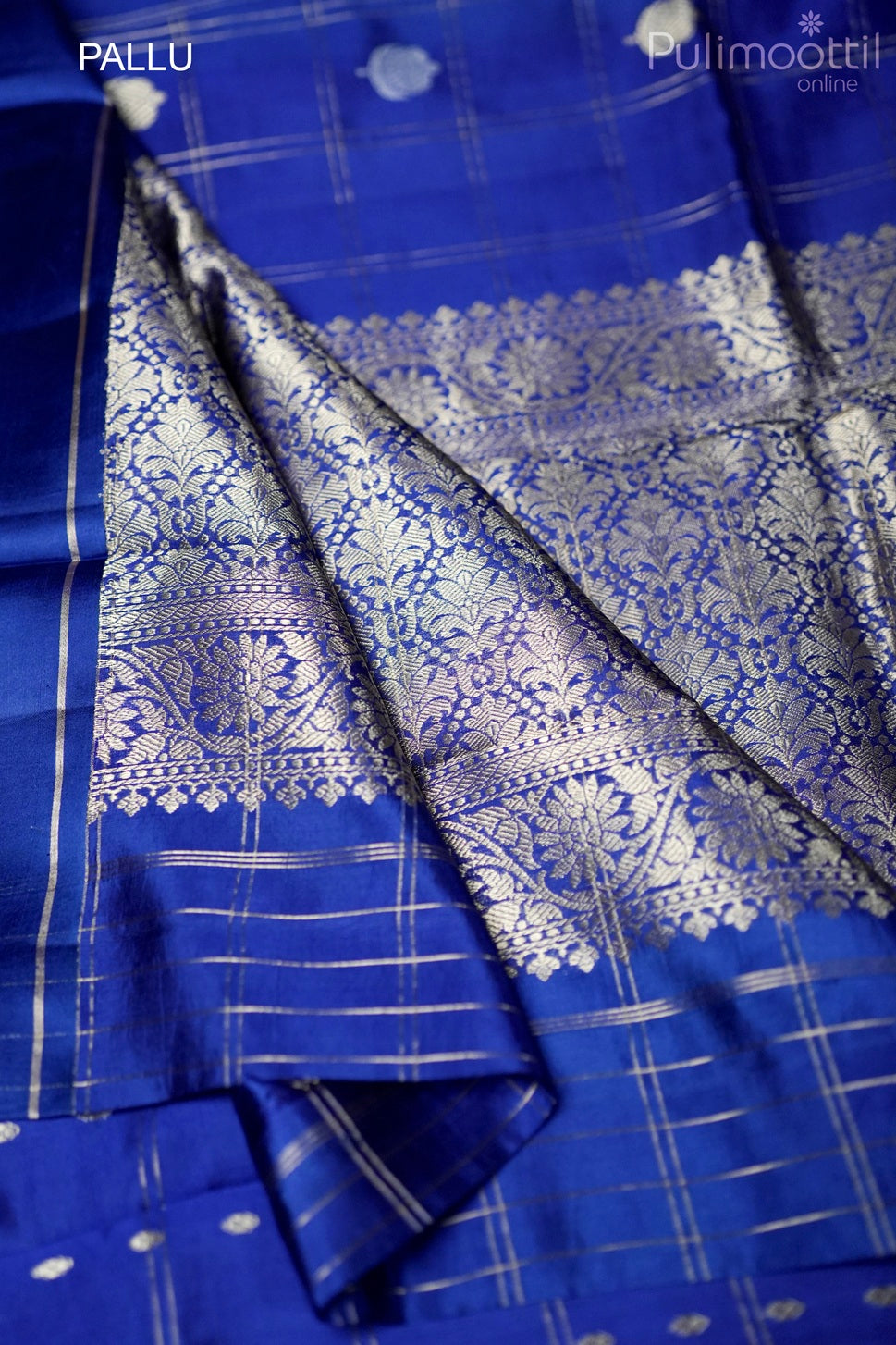 Royal blue color mango silk saree