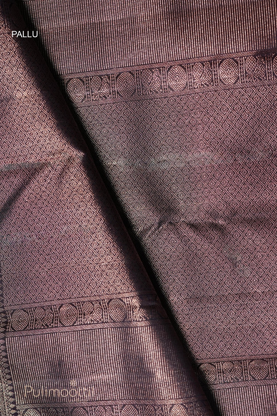 Dark Violet Colour Kanchipuram Brocade Wedding Saree