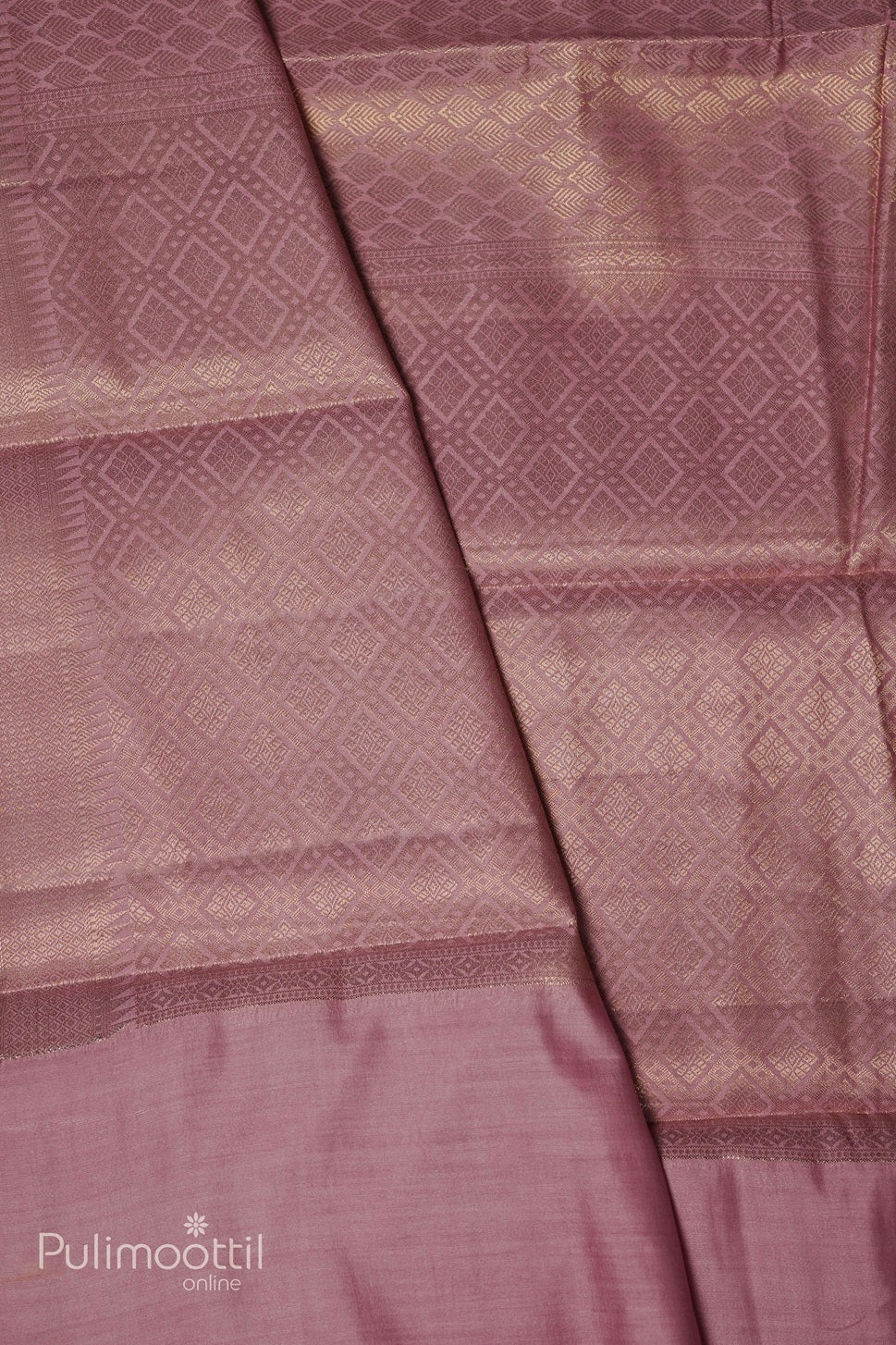 Peach Pink Colour Chiniya Silk Saree