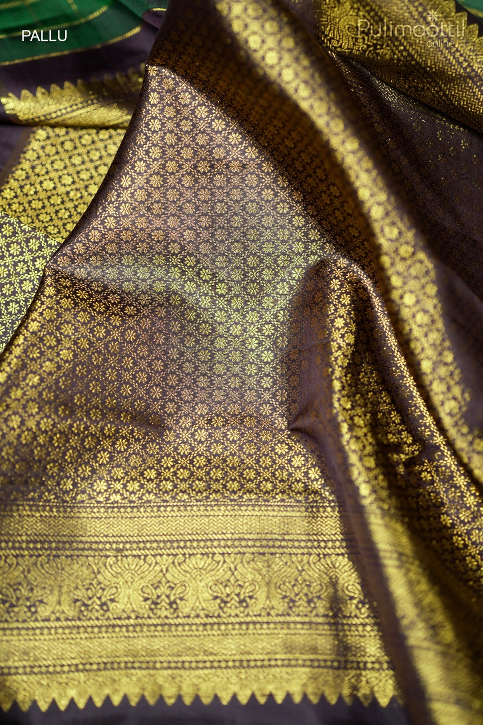 Green Colour Kanchipuram Designer Saree