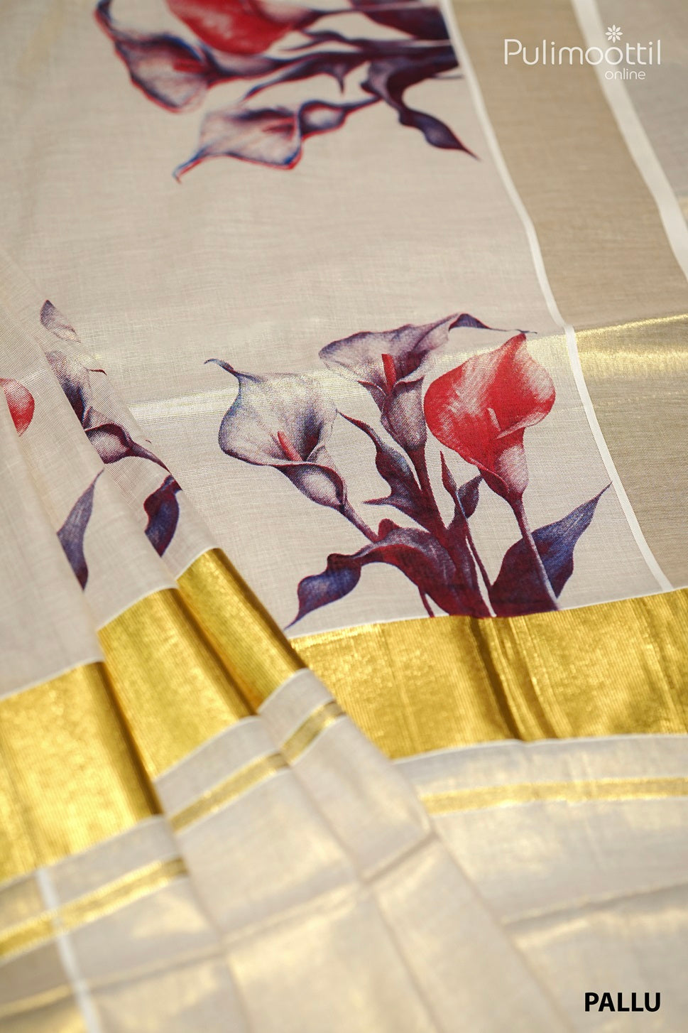 Kerala Golden Tissue Set Saree.