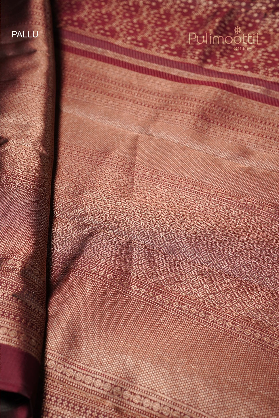 Maroon Colour Kanchipuram Brocade Wedding Saree