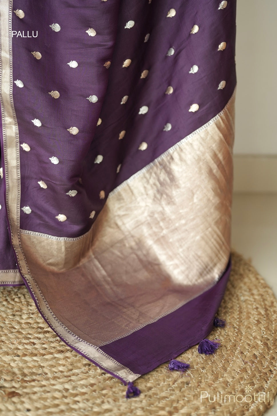 Violet Colour Mango Silk Saree.