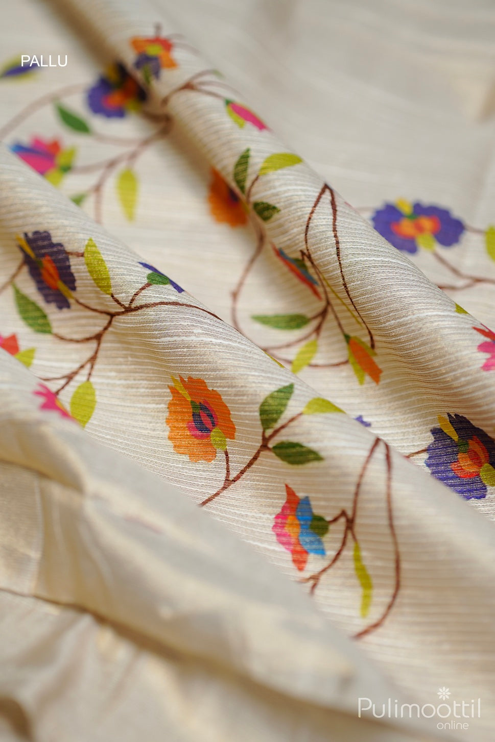 Golden Jute Silk Fancy Saree.