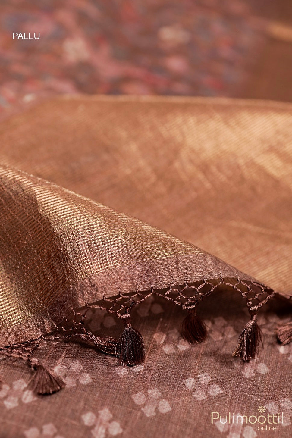 Chikoo Colour Jute Silk Saree.