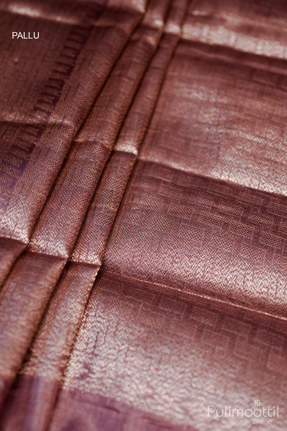 Chickoo Colour Tussar Silk Saree.