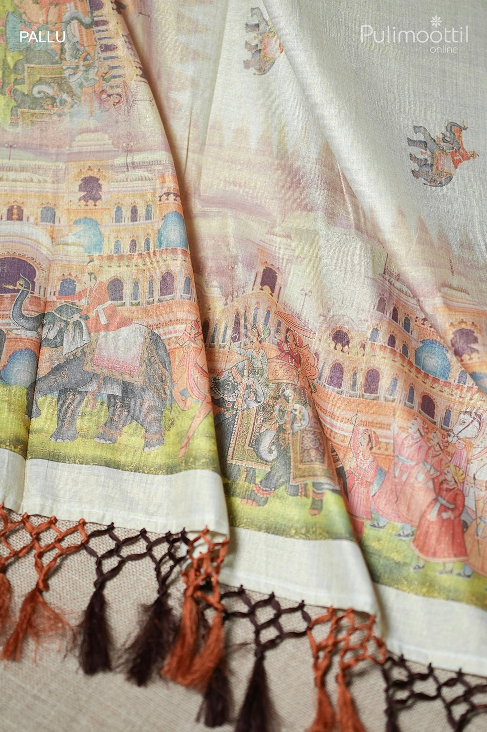 Kerala Traditional Golden Tissue Saree