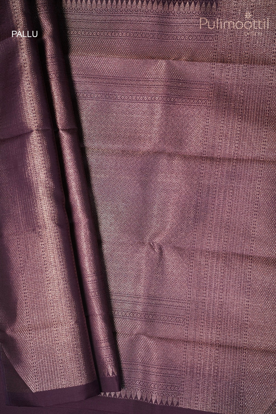 Violet Colour Kanchipuram Brocade Wedding Saree