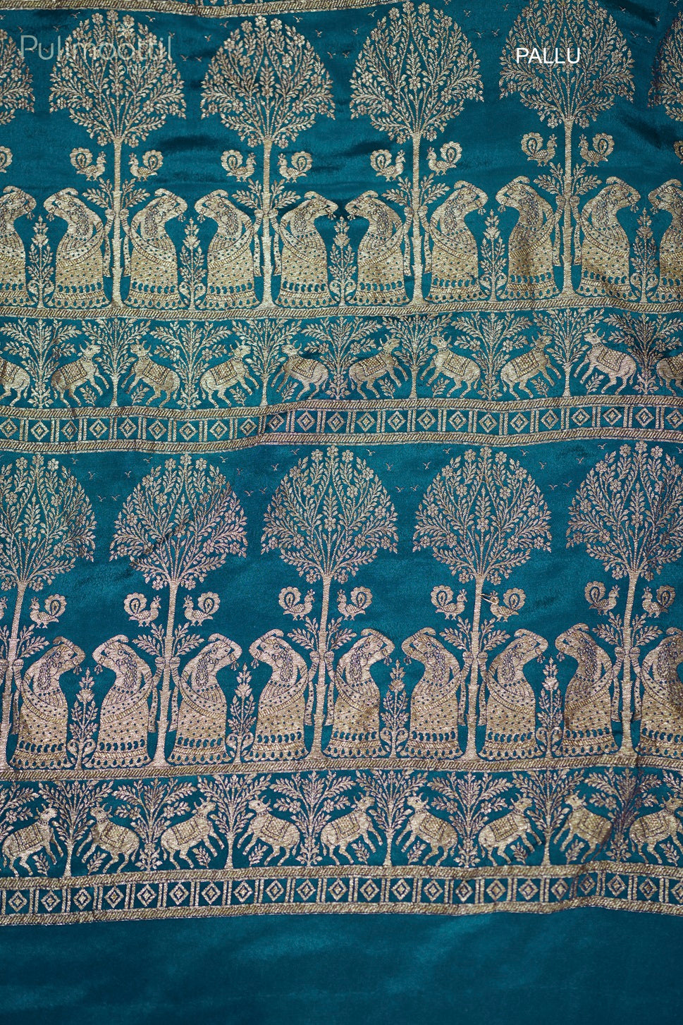 Peacock Blue Colour Georgette Banarasi Saree.