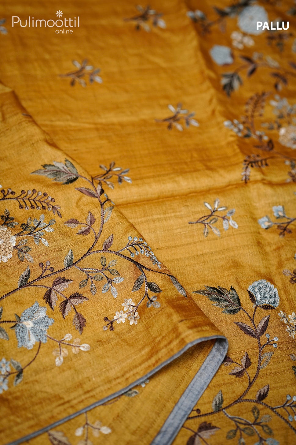 Mustard Yellow Jute Silk Saree.