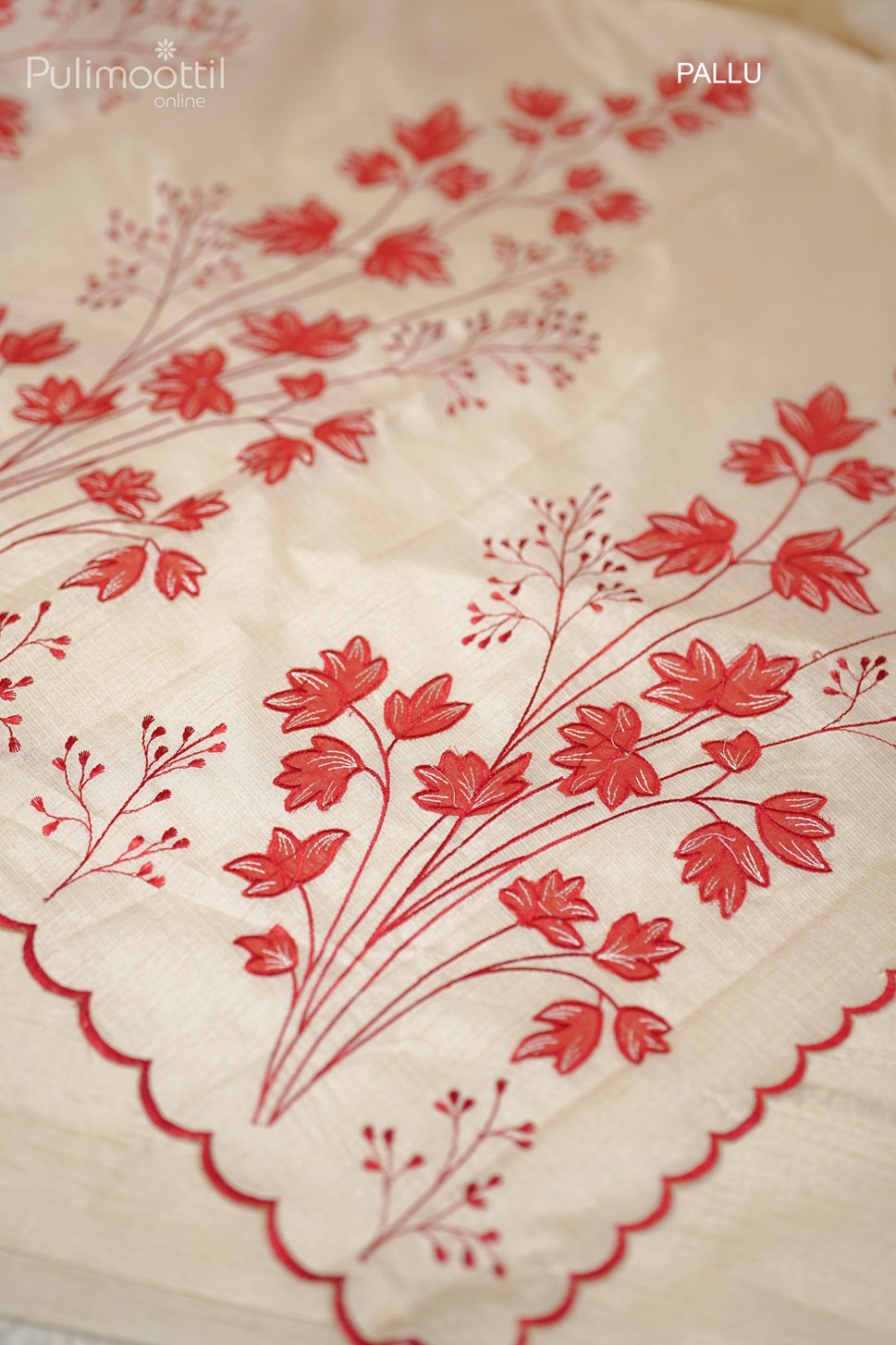 Off White Colour Applique Work Fancy Saree