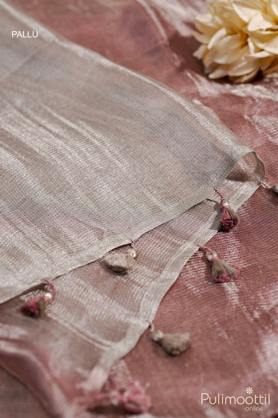 Net Cotta Tissue Saree.