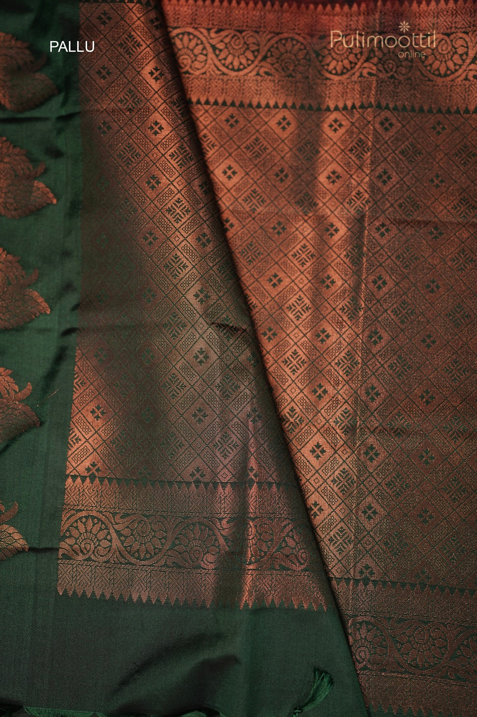 Red Colour Ekath Print Semi Kanchipuram