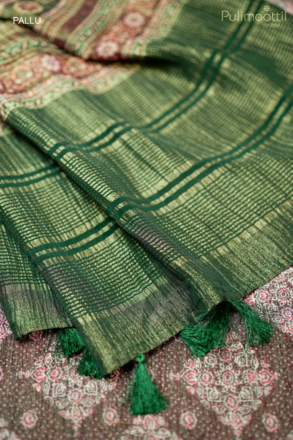 Dark Maroon Colour Crushed Georgette Banarasi Saree