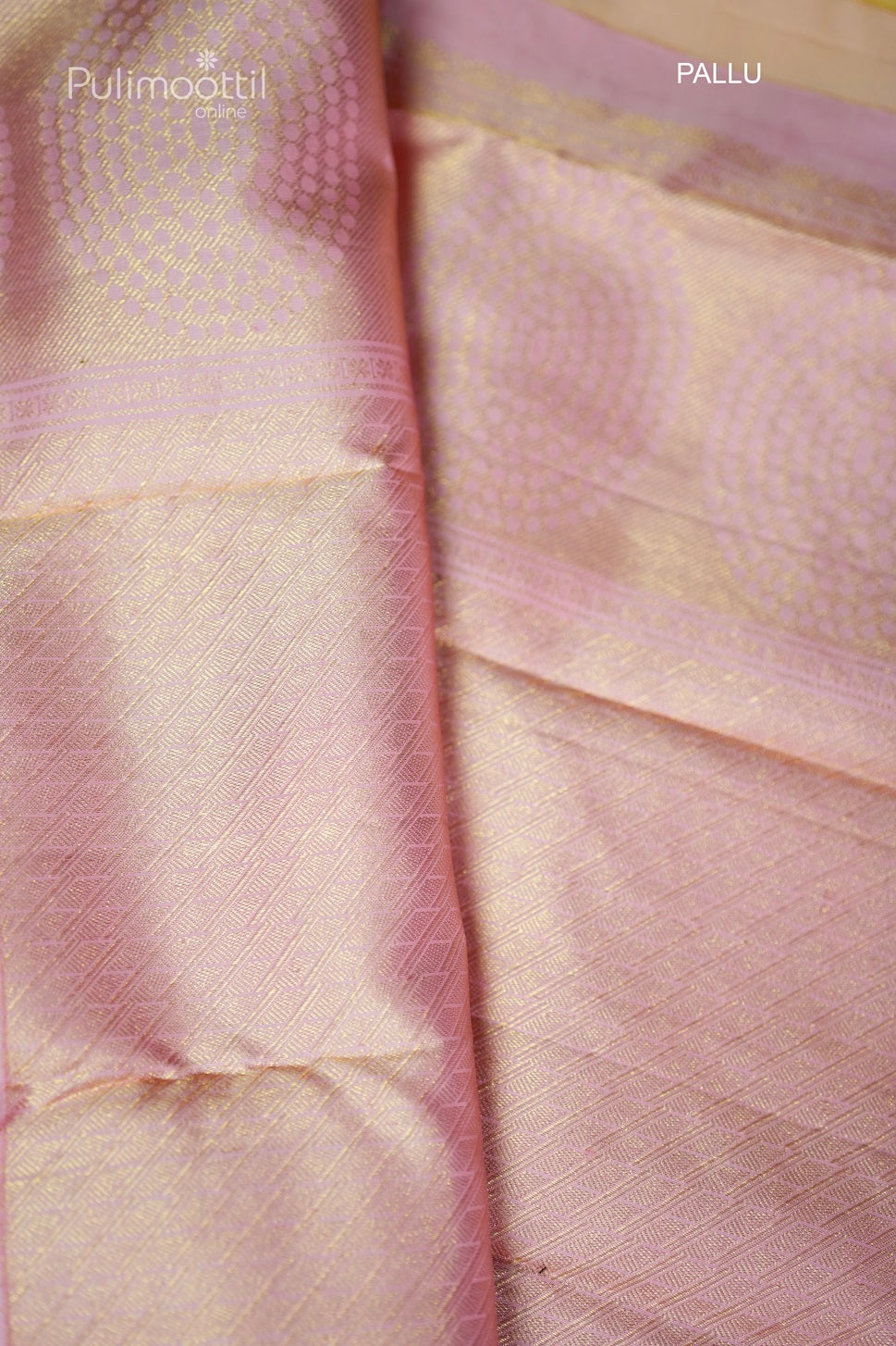 Yellow Colour Kanchipuram Designer Saree