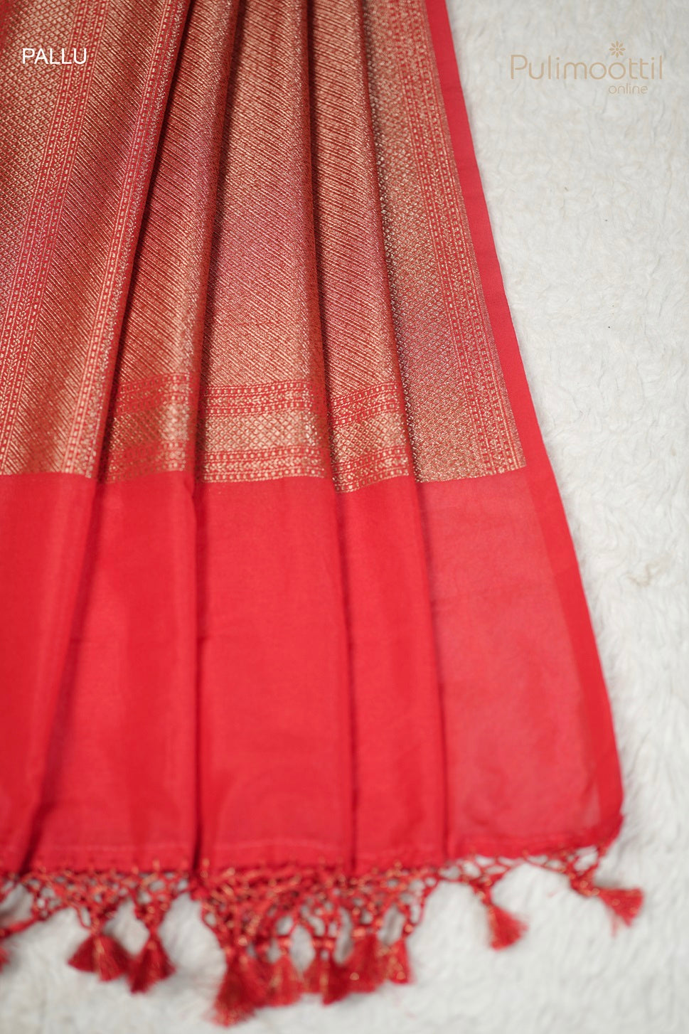 Red Colour Kattan Silk Saree.