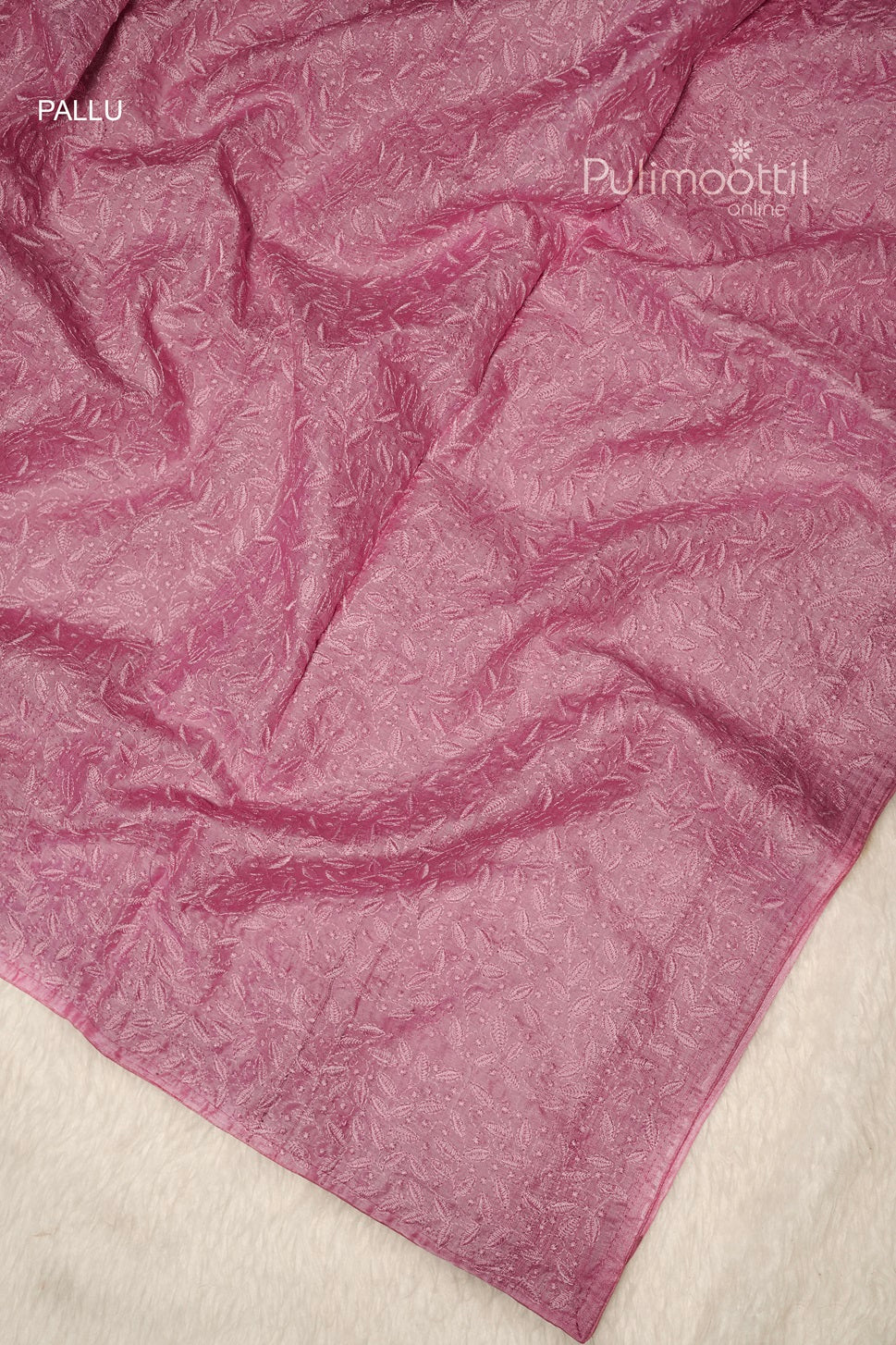 Pastel Pink Colour Tussar Silk Saree