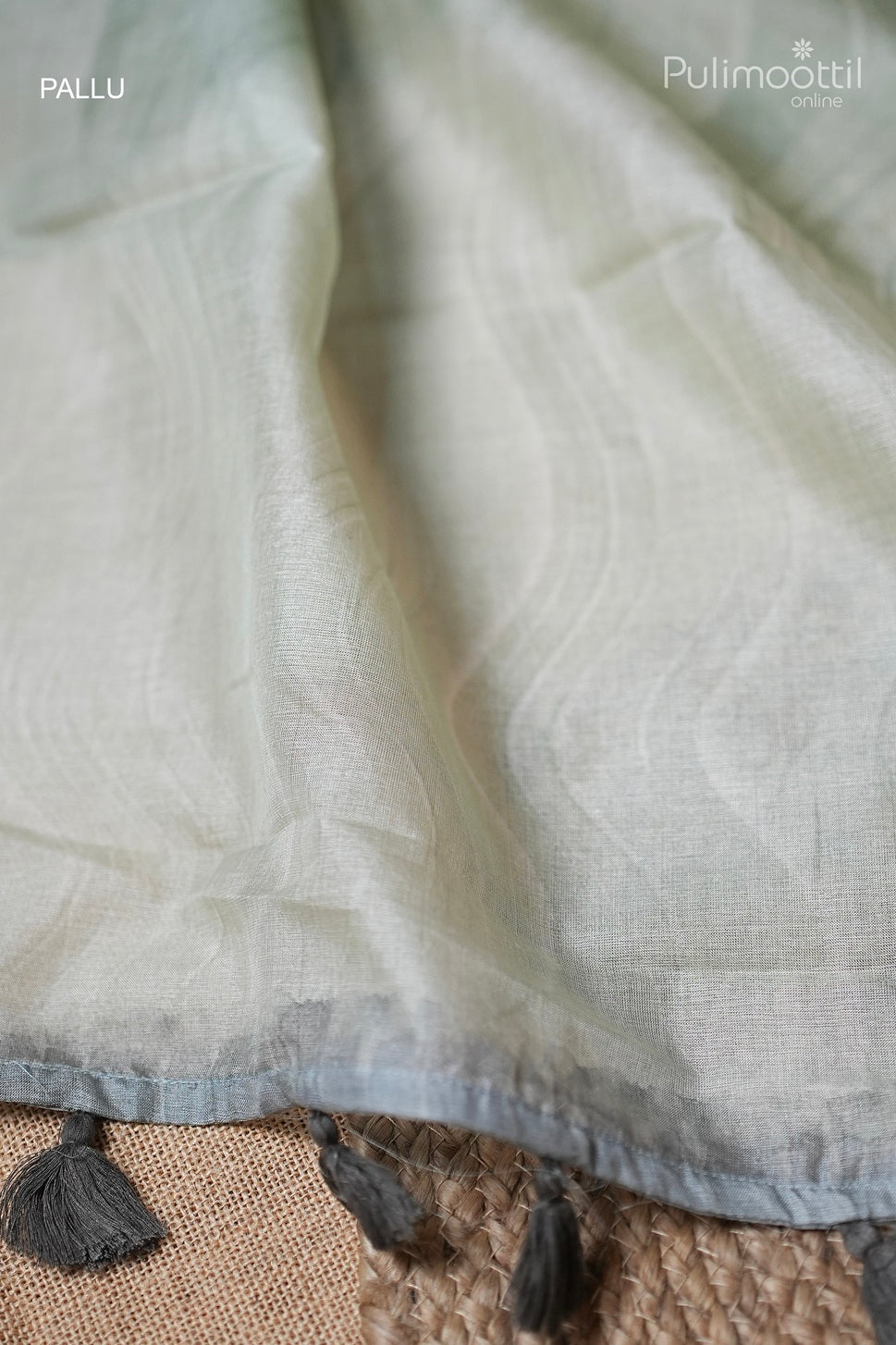Teal Green Colour Tussar Silk Saree