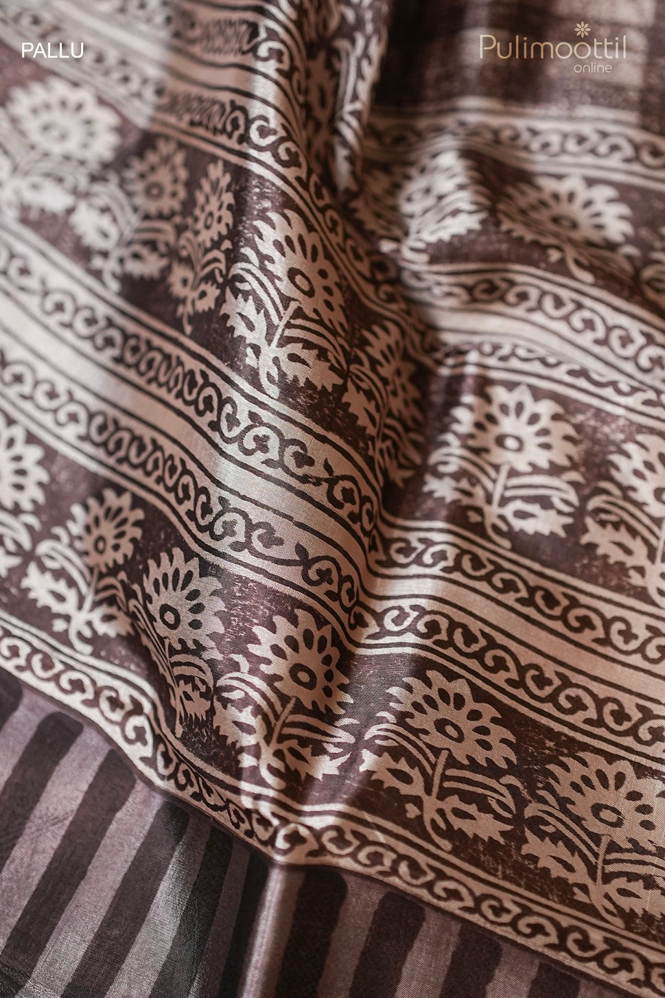 Coffee Colour Tussar Silk Saree