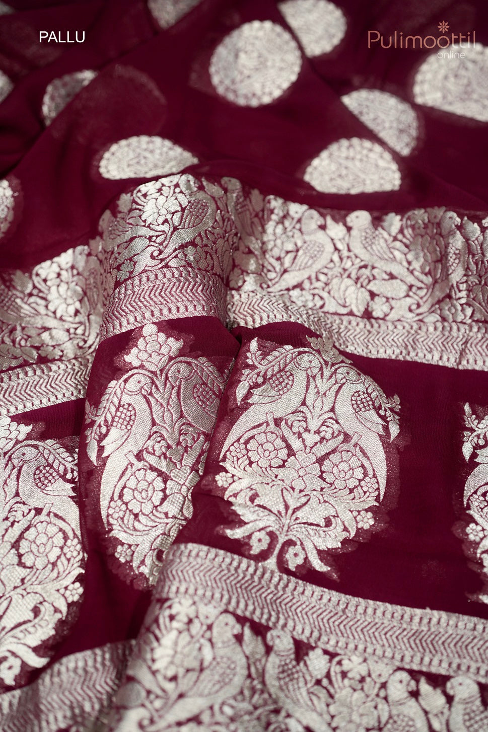 Purple Colour Georgette Fancy Saree