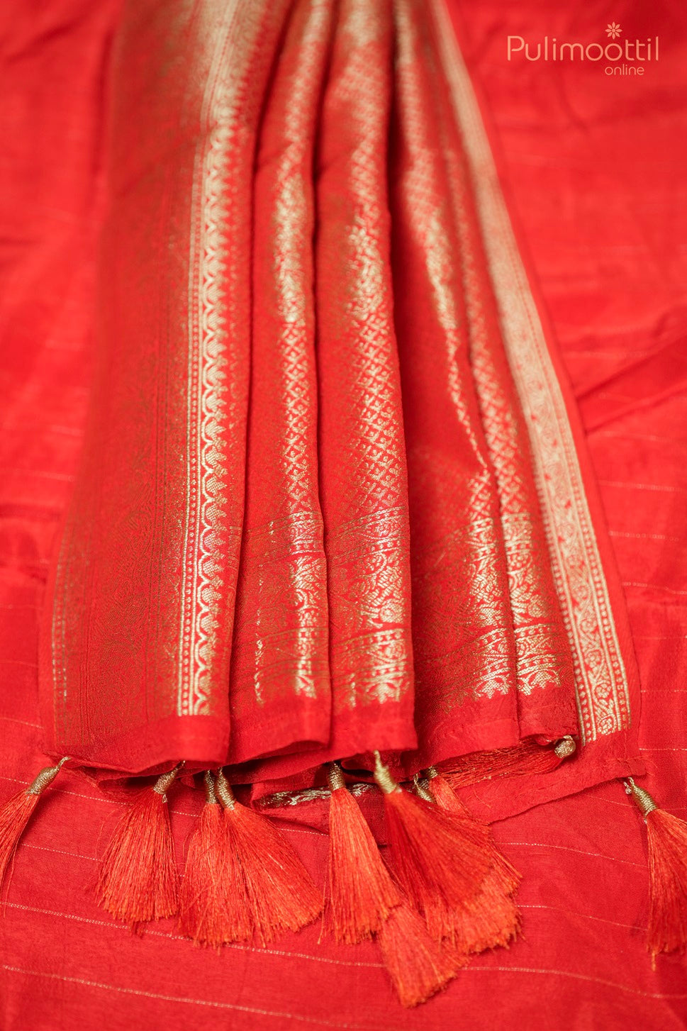 Orange Colour Banarasi Silk Saree