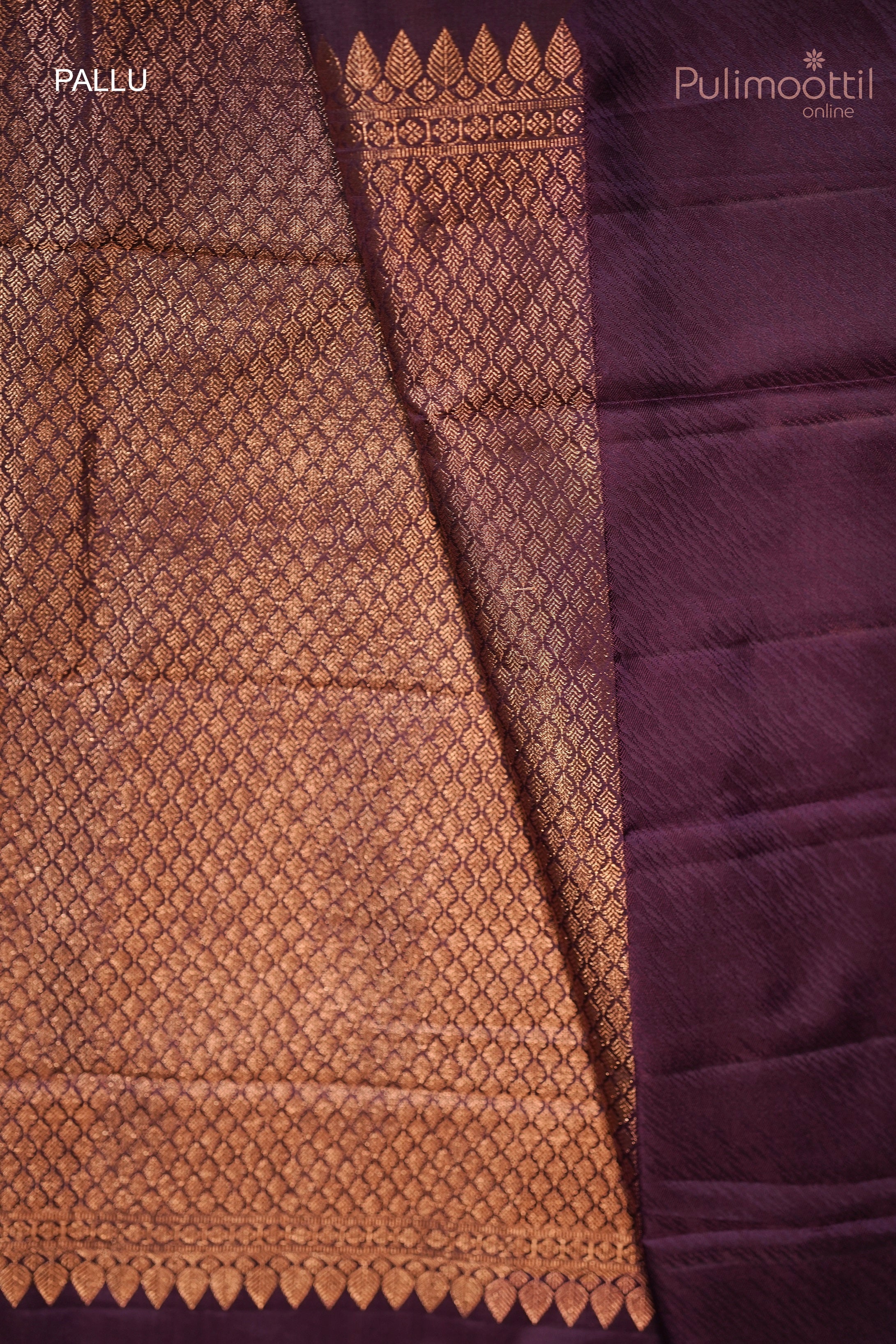 Maroon Colour Kanchipuram Self Print Saree