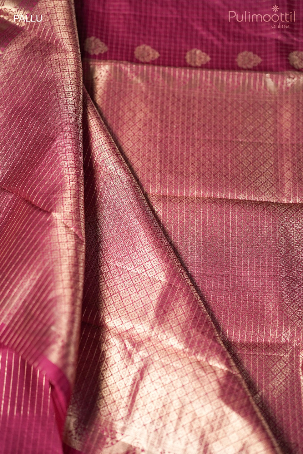 Dark Pink Colour Kanchipuram Designer Saree