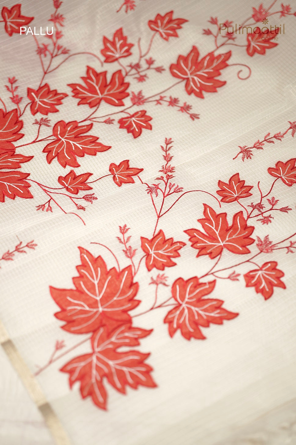 Cream Off-White Colour Net Cotta Applique Work Fancy Saree