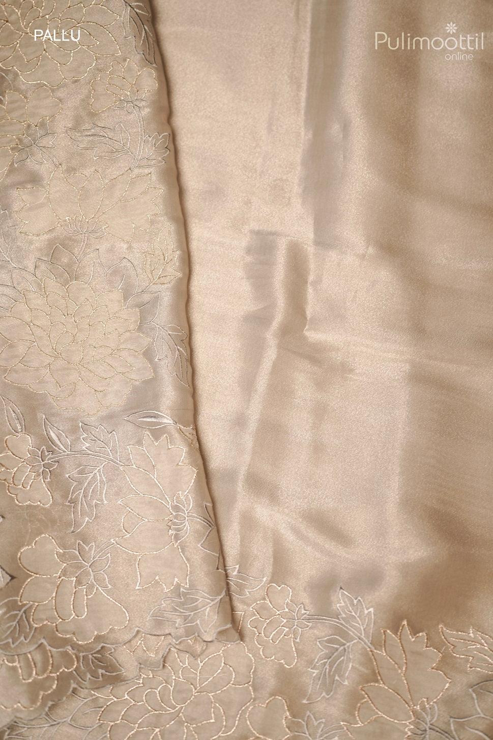 Ash Colour Organza Fancy Saree