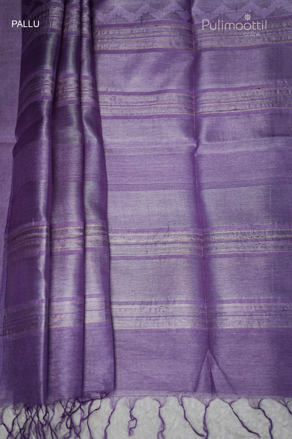 Lavender Colour Tussar Silk Saree