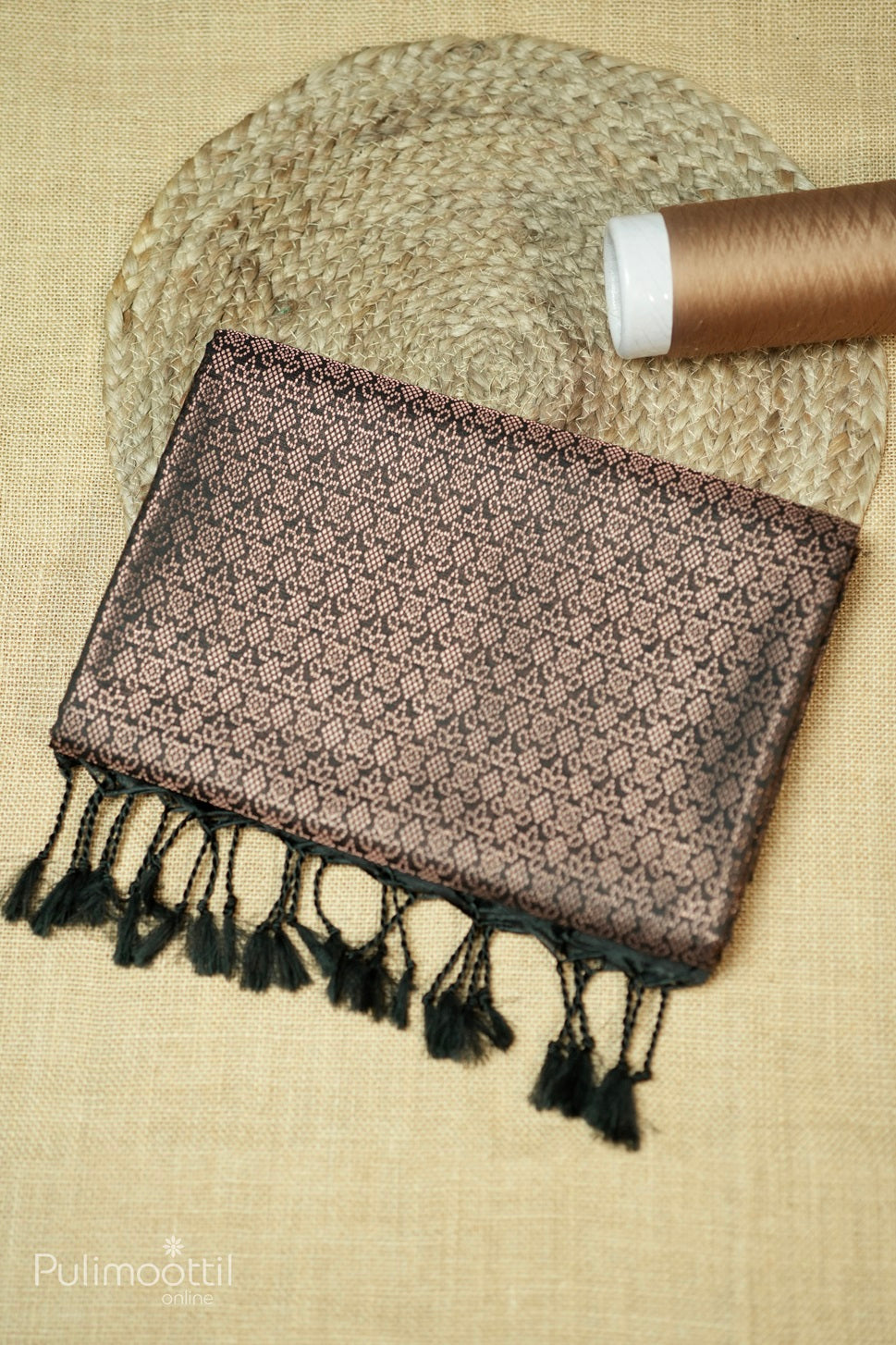 Black Colour Semi Silk Saree