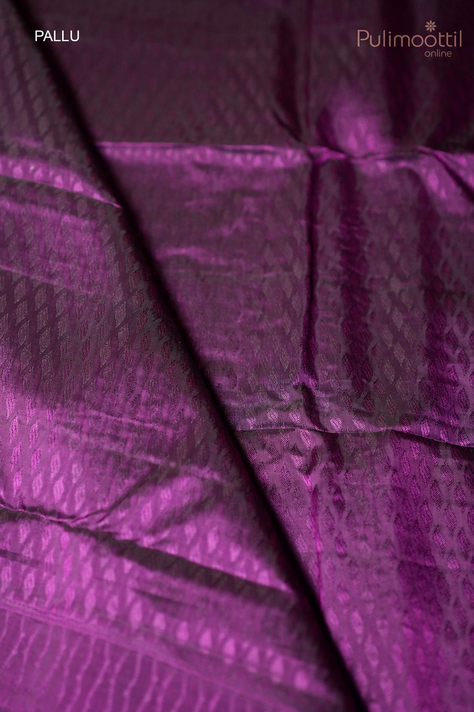 Deep violet-colored Kanchipuram soft silk saree