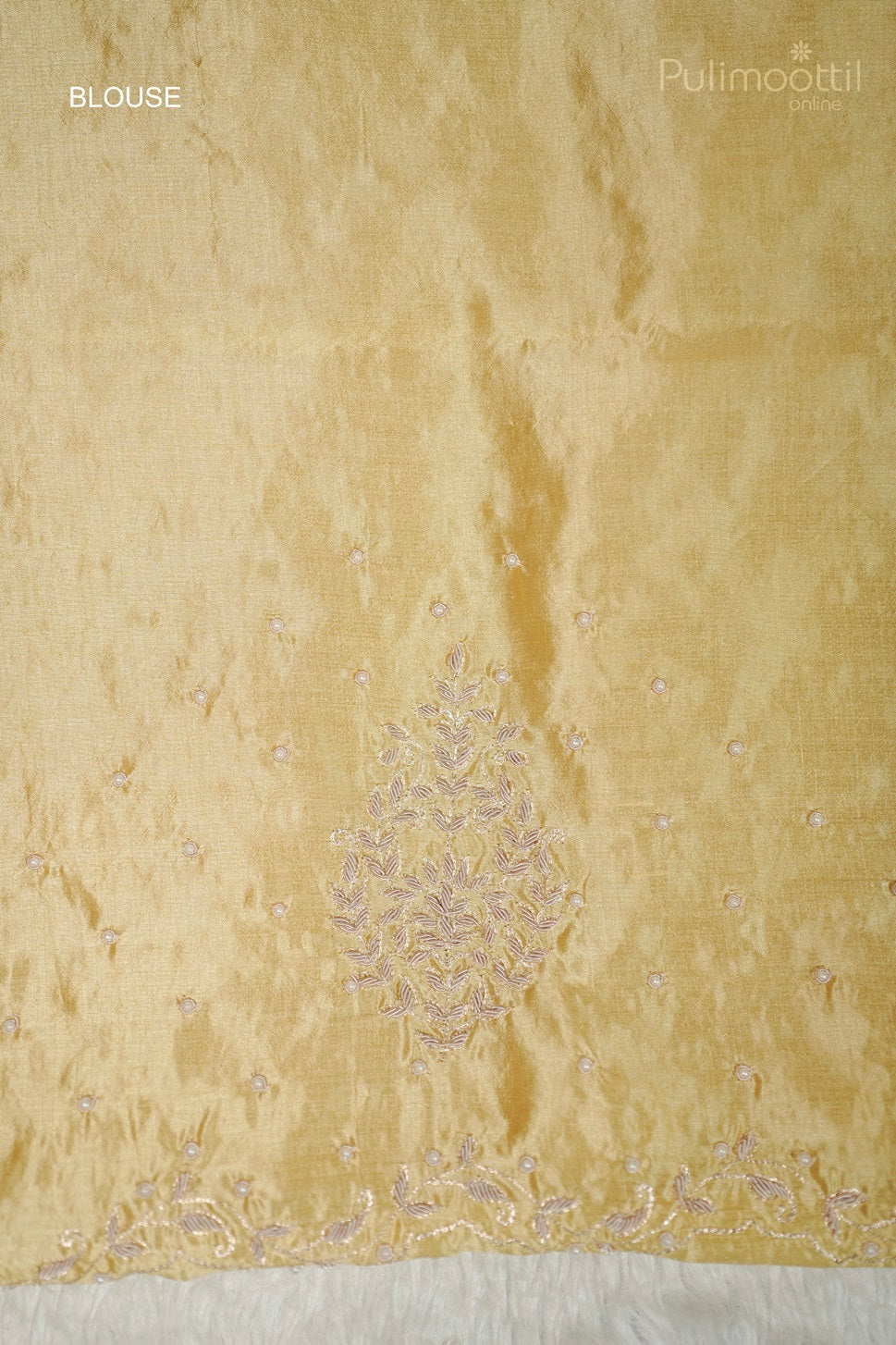 Pastel Yellow Colour Shimmer Crushed Organza Fancy Saree