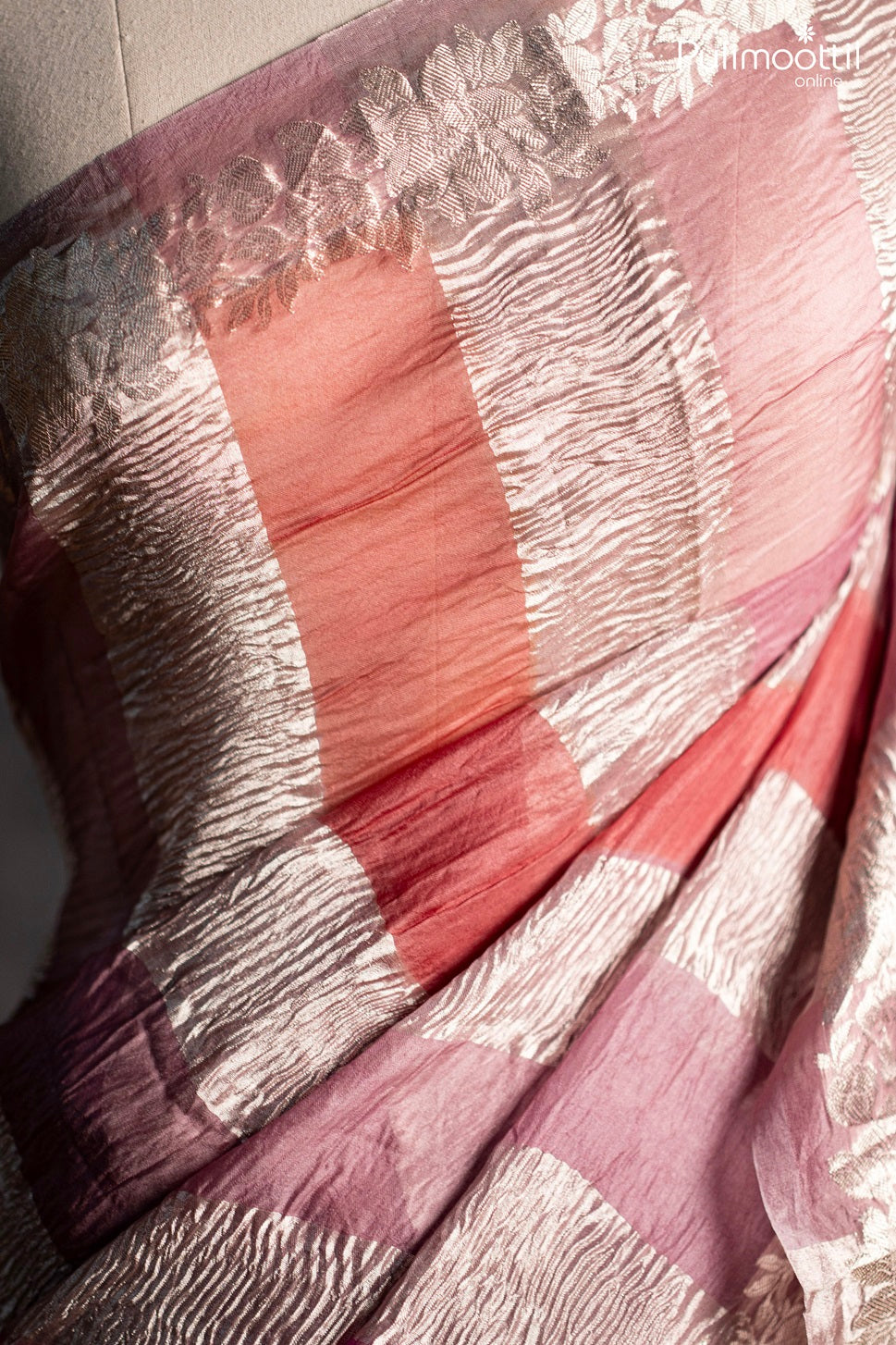 Multi colour fusion organza saree.