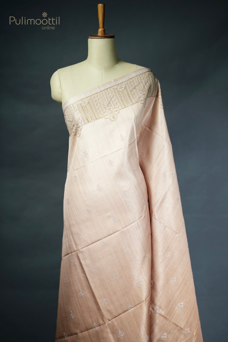 Double-shade semi Tussar silk saree