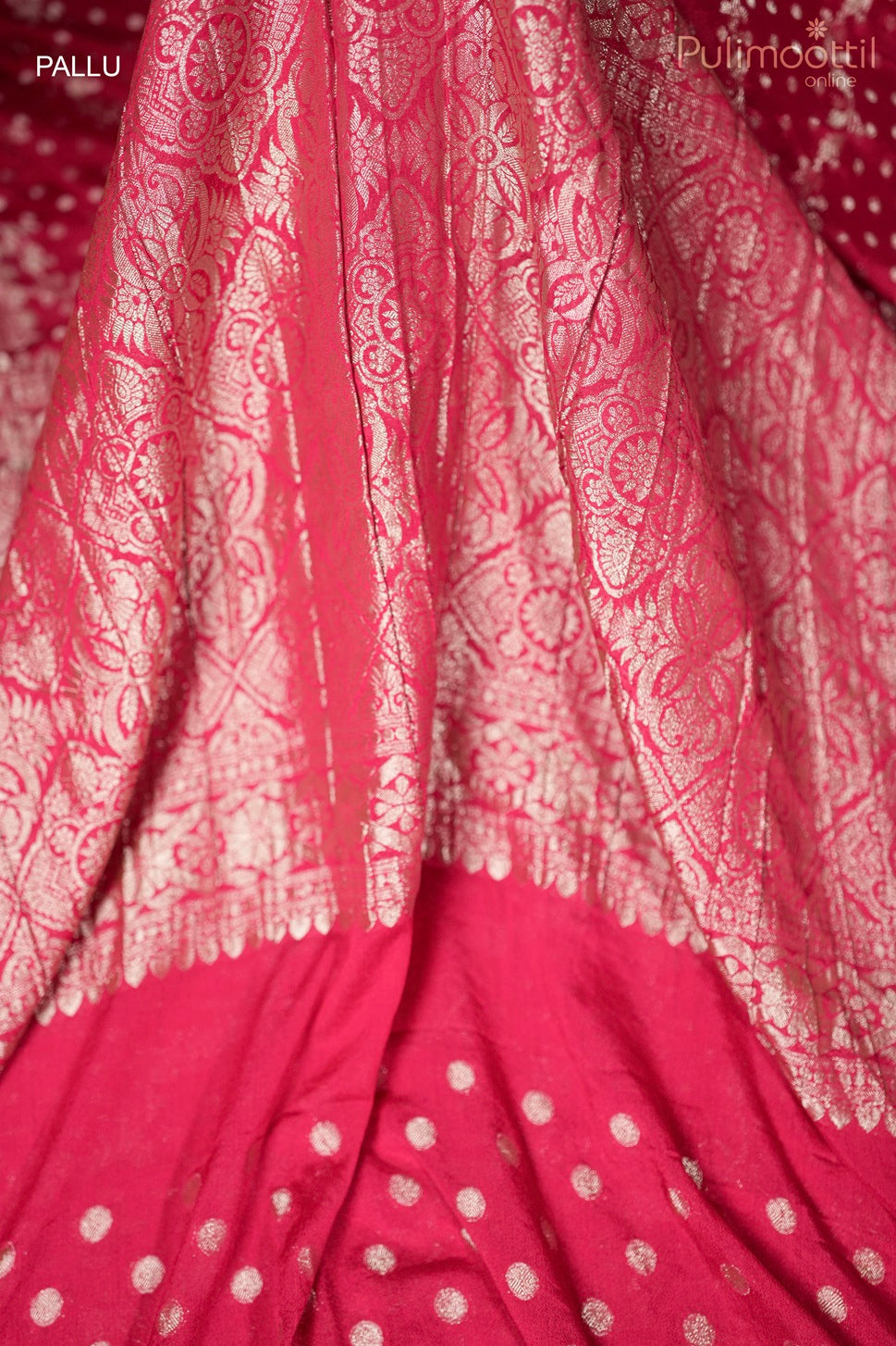 Rani Pink Colour Banarasi Silk Saree