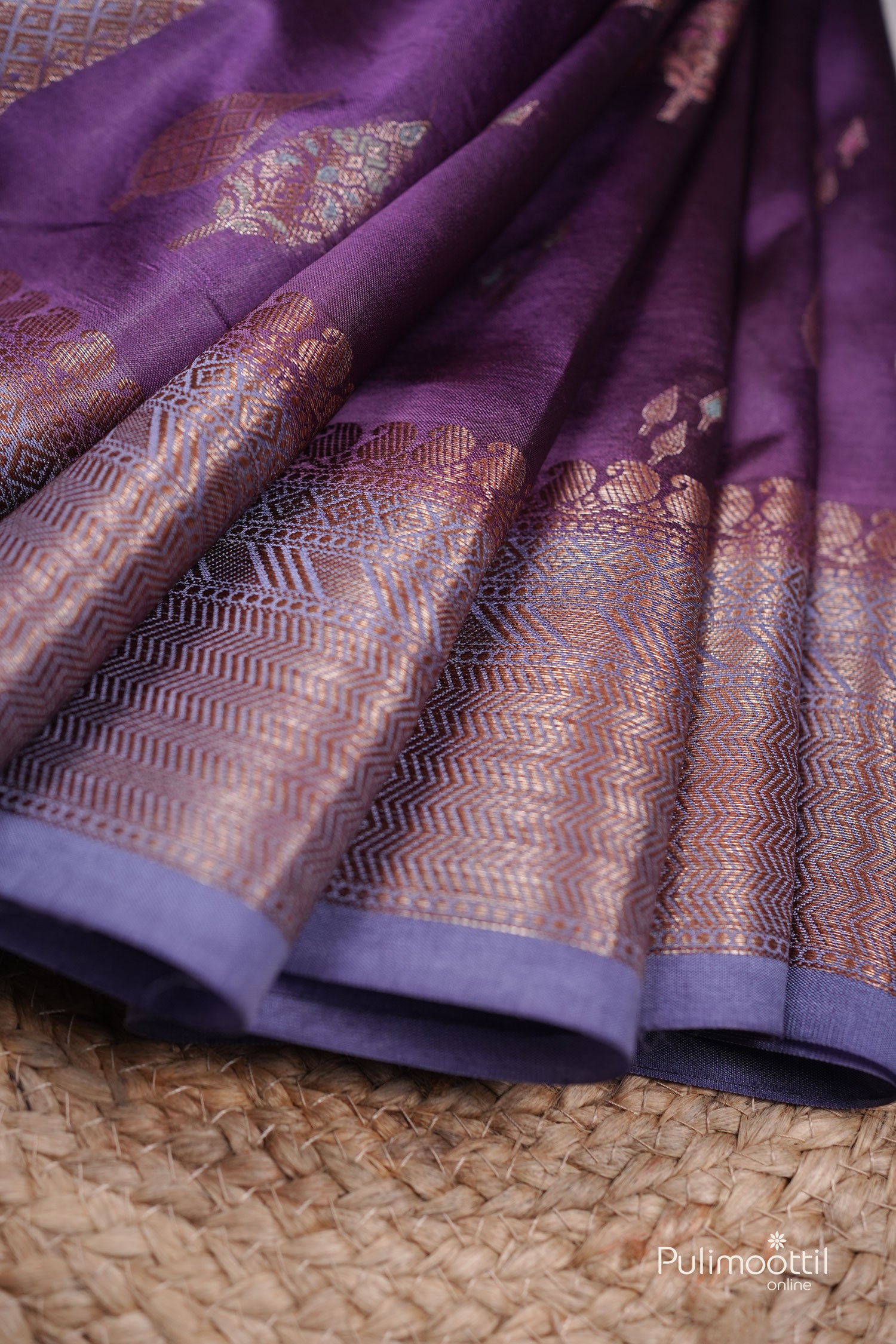 Rich Purple color Rose silk saree