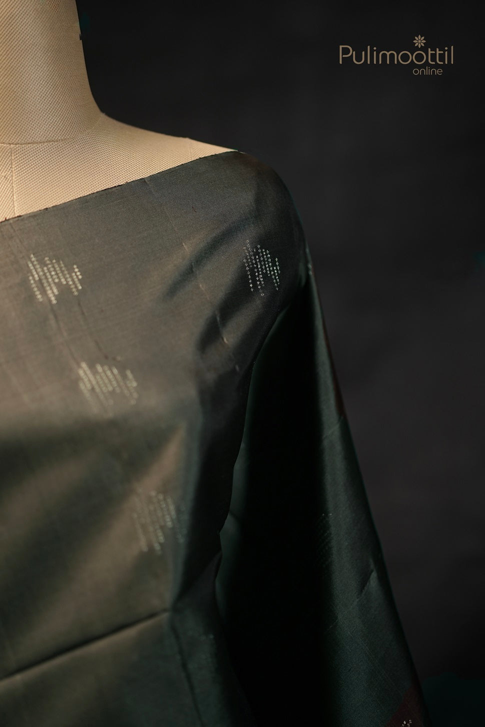 Dark Olive Green Colour Kanchipuram Soft silk Saree