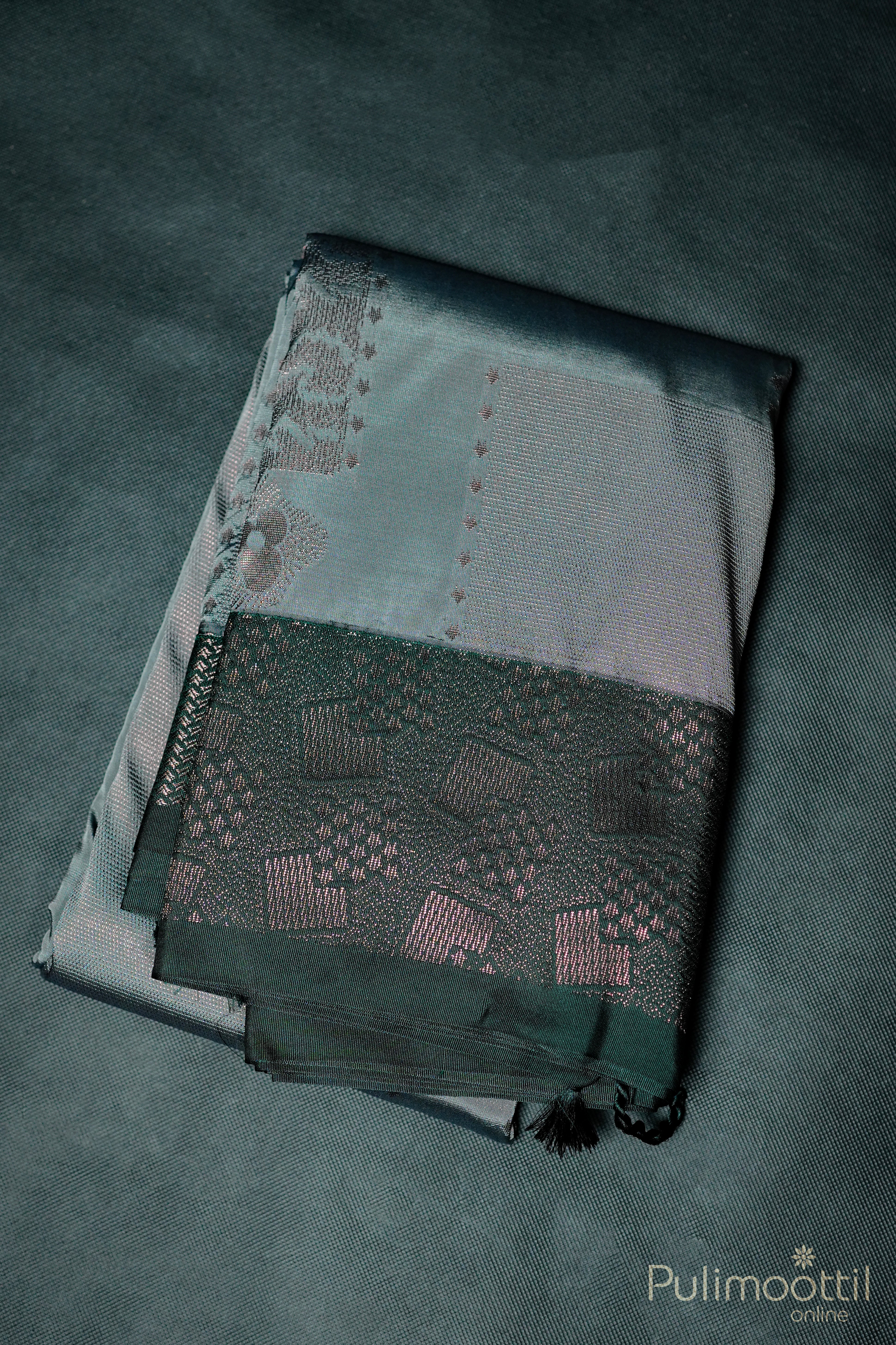 Grey Colour Art Silk Saree