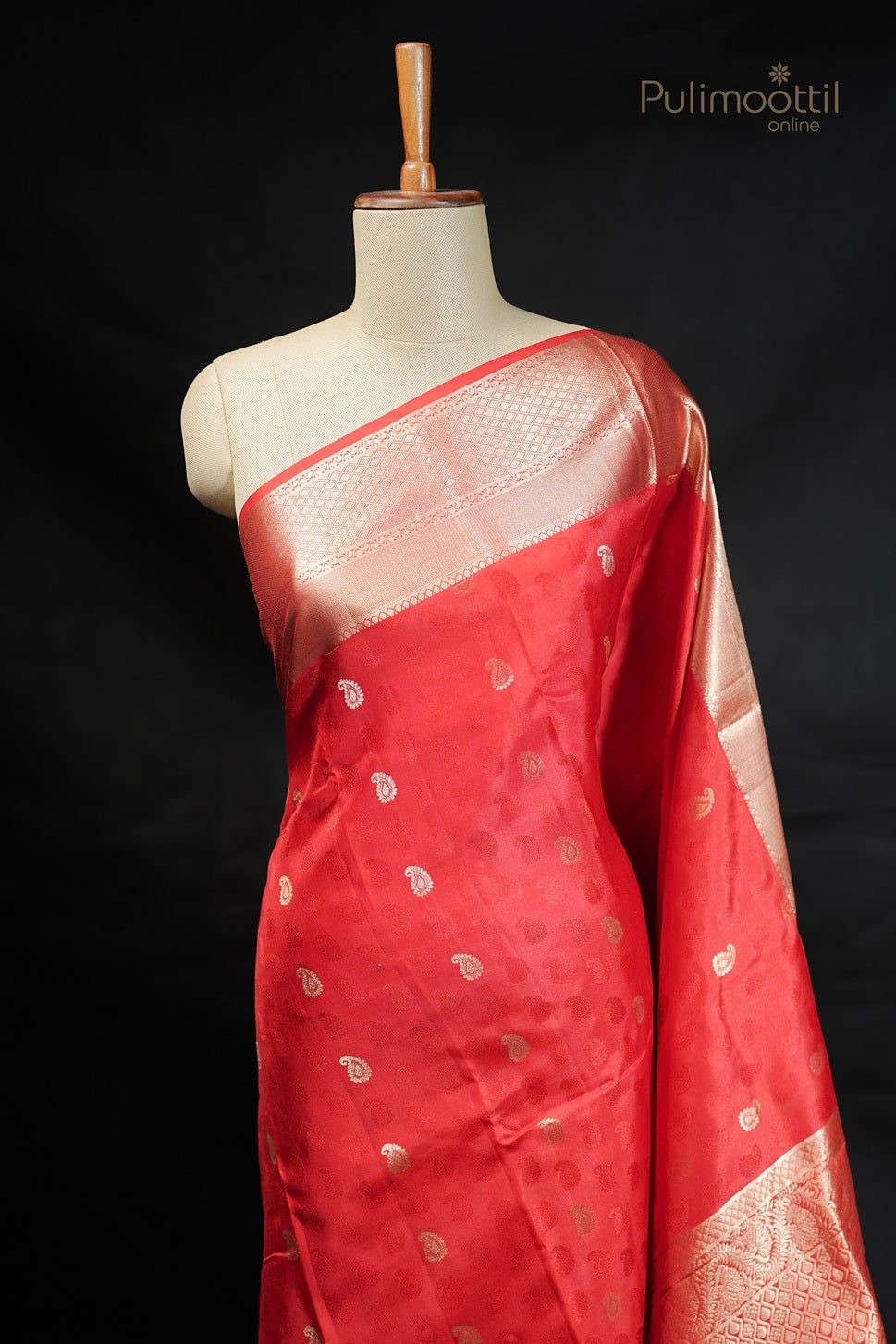 Red Colour Kanchipuram Soft Silk Saree