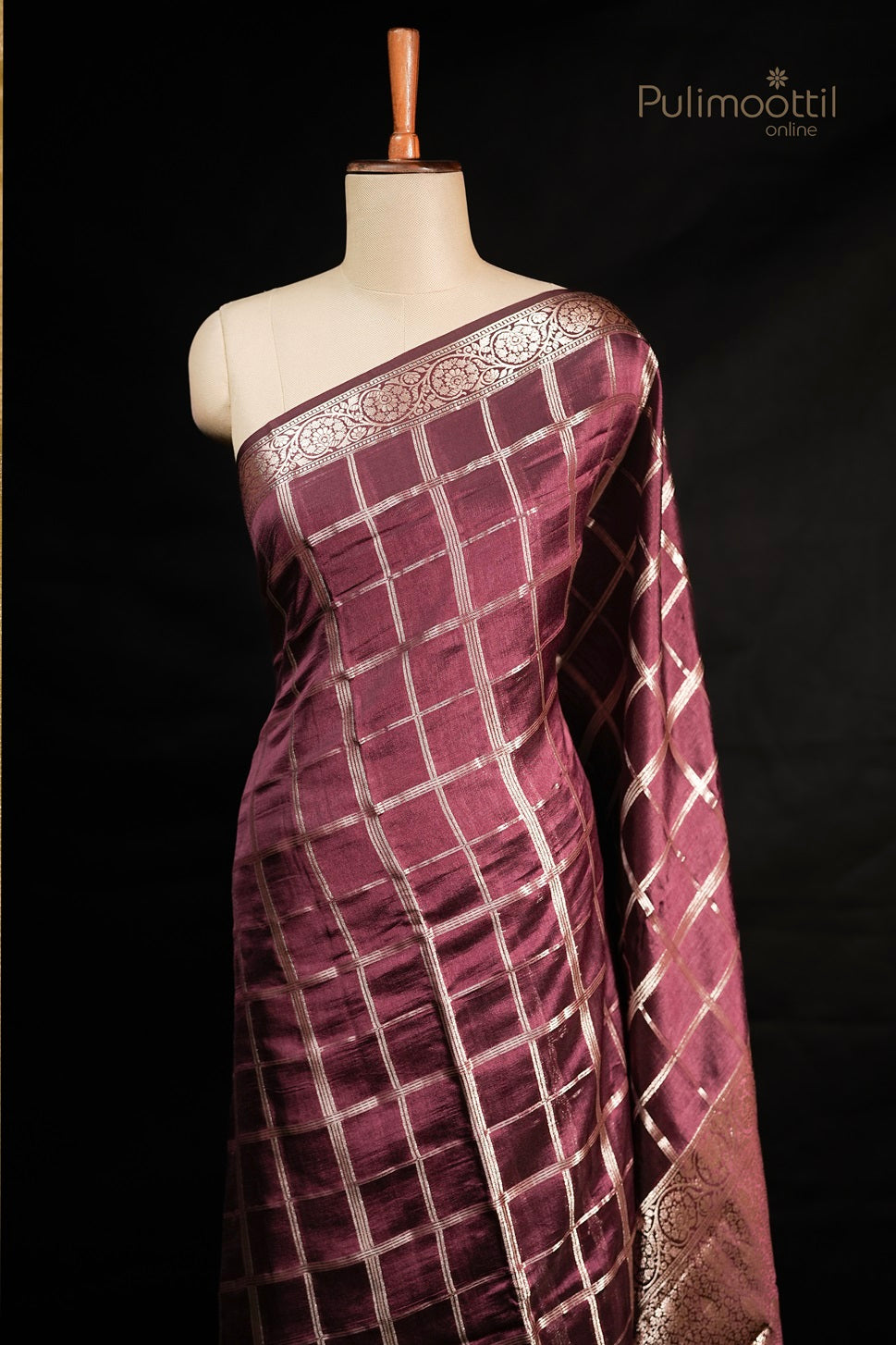 Maroon Colour Organza Fancy Saree