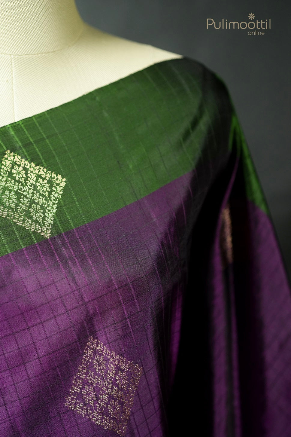 Purple Colour Kanchipuram Soft Silk Saree