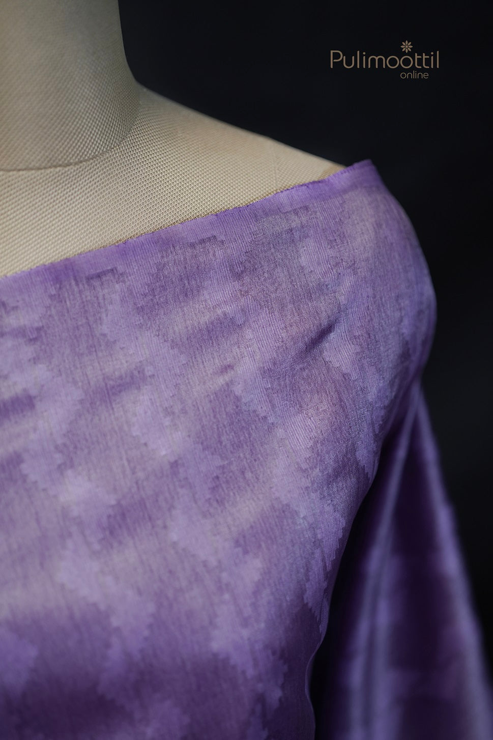 Lavender Colour Tussar Silk Saree