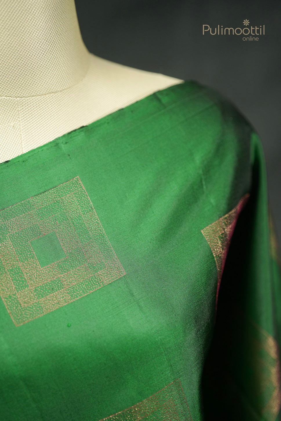 Bottle Green Colour Kanchipuram Soft Silk Saree