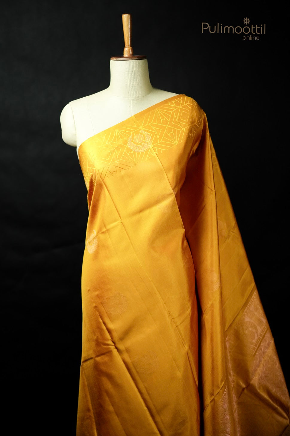 Mustard Yellow Colour Kanchipuram Soft Silk Saree