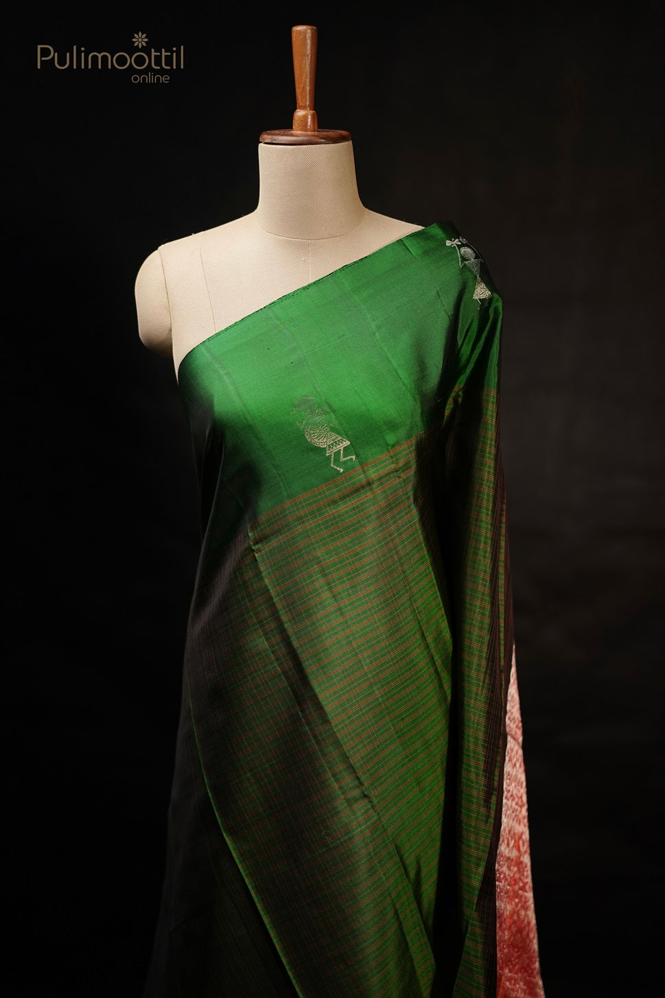 Green Colour Kanchipuram  Soft Silk  Saree