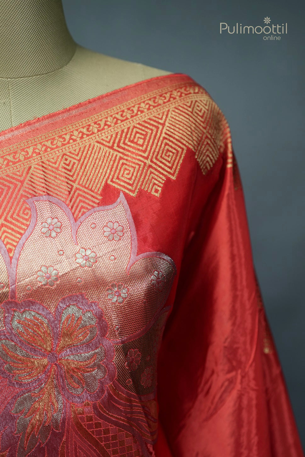 Orange Colour Banarasi Saree
