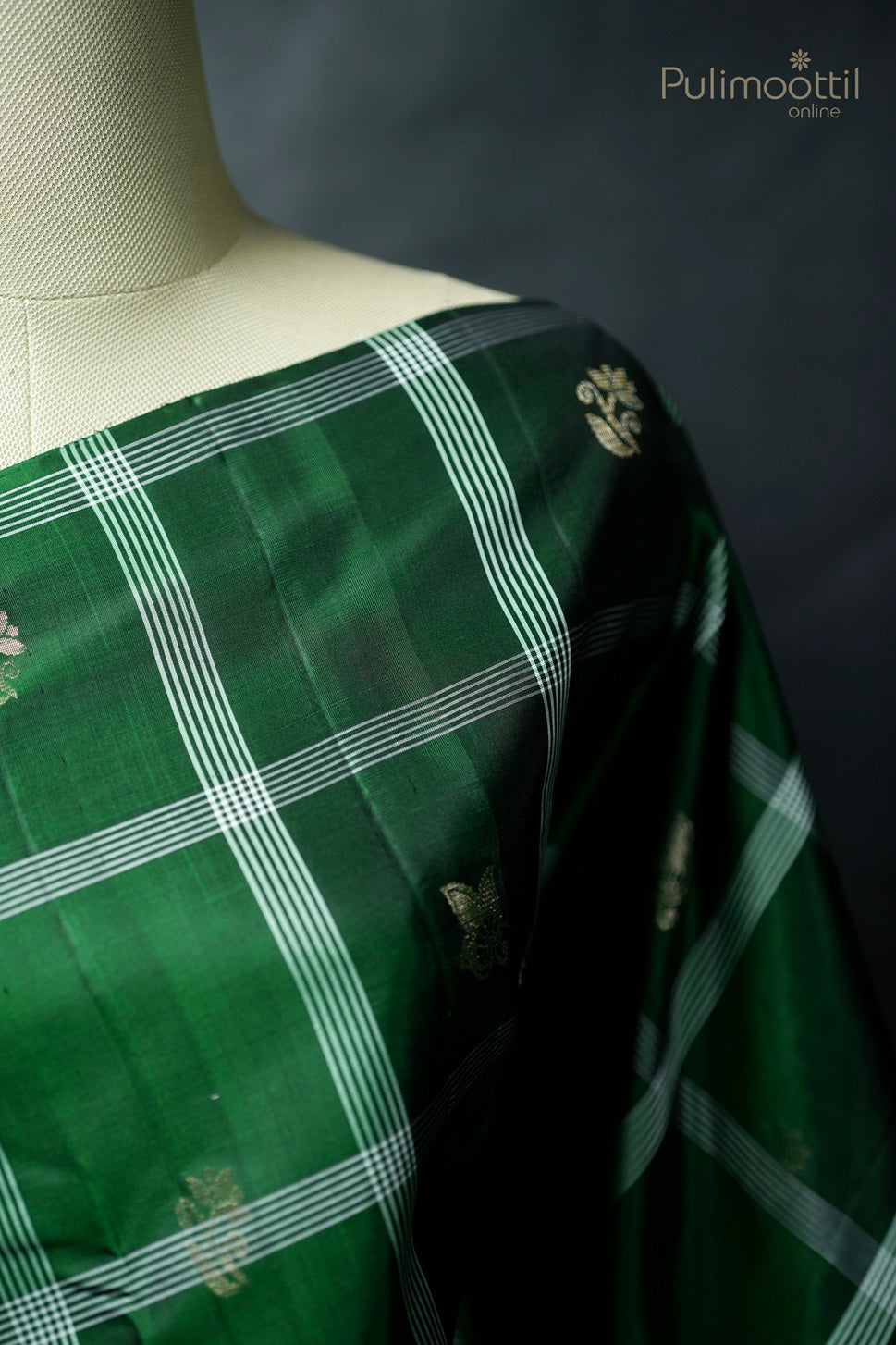 Dark Green Colour Kanchipuram Soft Silk Saree